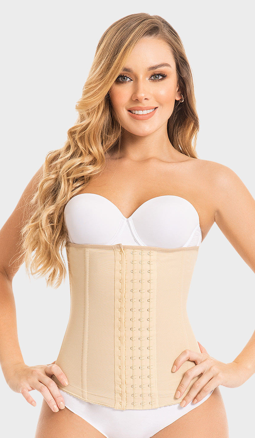 WAIST TRAINER, STRAP LESS, FREE BUST, COVERED BACK C-4057