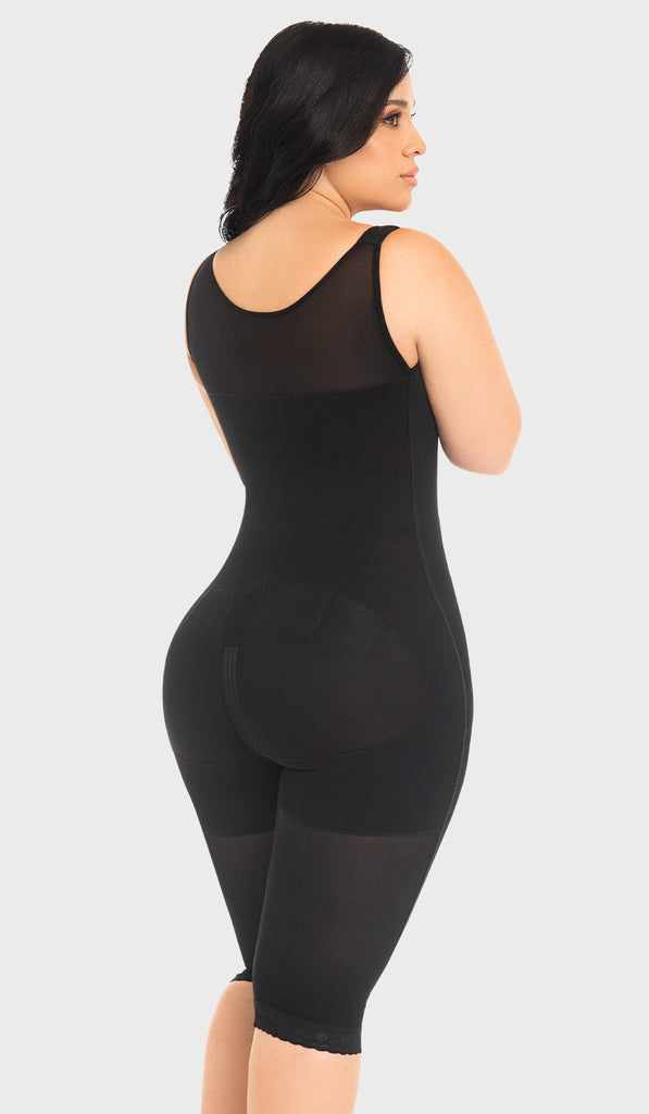F0120 - KNEE-LENGTH FAJA WITH BRA (6757413257392)